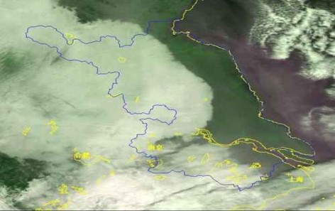 NOAA17气象卫星大雾遥感监测图（江苏省）