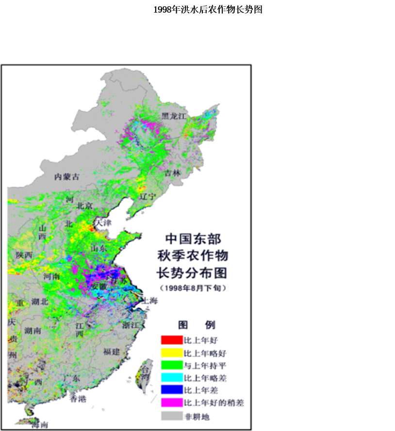 中国东北秋季农作物长势图